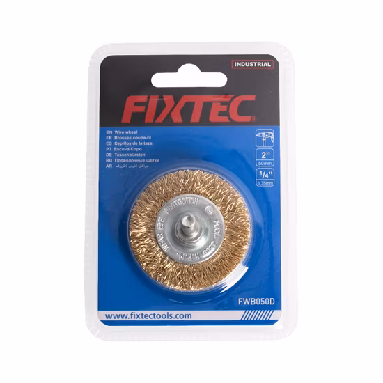 Fixtec Spazzola metallica Tubo d'acciaio Utensili con ruote in carbonio Accessori per utensili elettrici