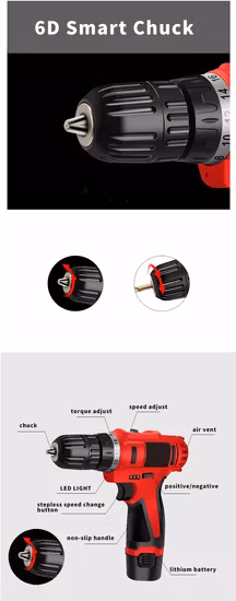 Buon Prezzo di Alta Qualità Wosai 12V Lxt Batteria agli Ioni di Litio Elettrico Cordless Completo Combo Kit Kit di Utensili per Trapano