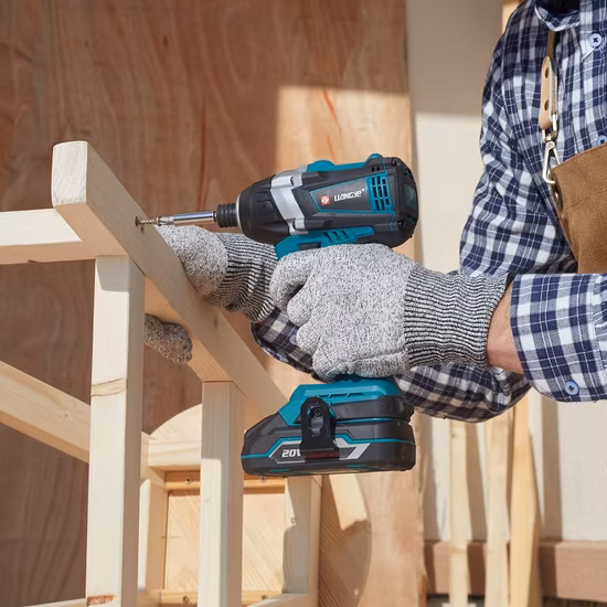 Set di utensili elettrici a batteria Kit combinati di trapano a percussione e avvitatore a percussione a batteria Liangye da 20 V